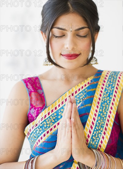 Indian woman in traditional Indian clothing