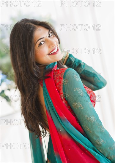 Indian woman in traditional Indian clothing