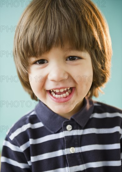 Grinning Hispanic boy