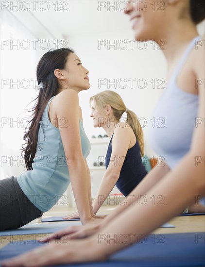 Women in yoga class