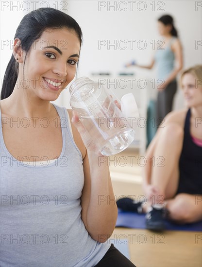 Women relaxing after exercise