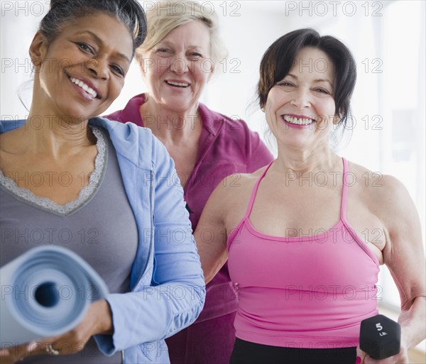 Friends in exercise class