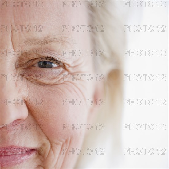 Close up of smiling Caucasian woman