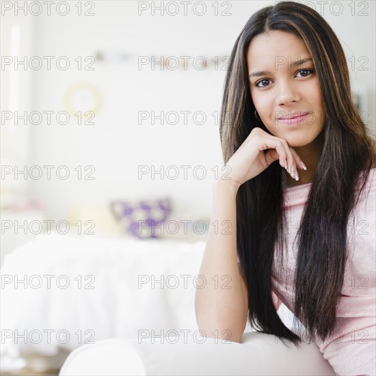 Smiling Hispanic teenager