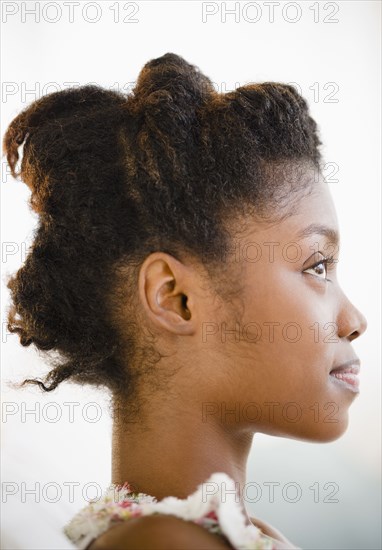 Profile of smiling Black woman