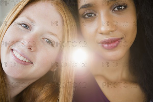 Close up of smiling friends