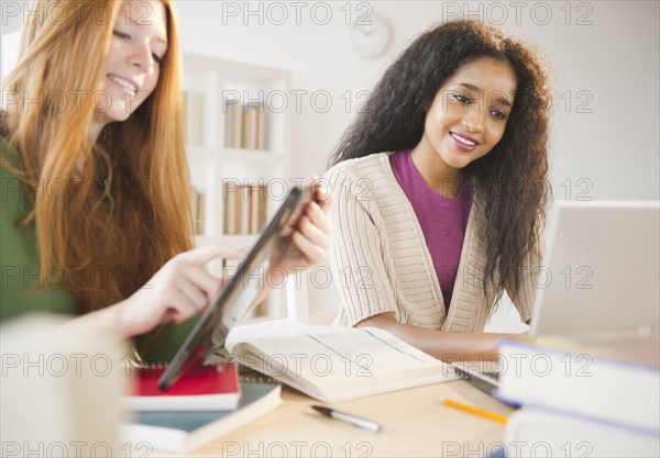 Friends studying together