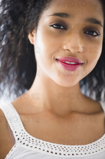 Smiling Middle Eastern woman
