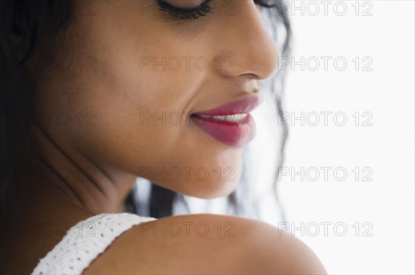 Smiling Middle Eastern woman