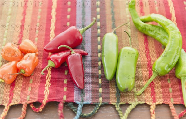 Colorful chili peppers