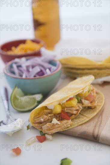 Mexican chicken taco