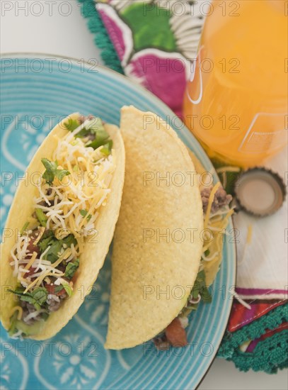 Mexican tacos on plate