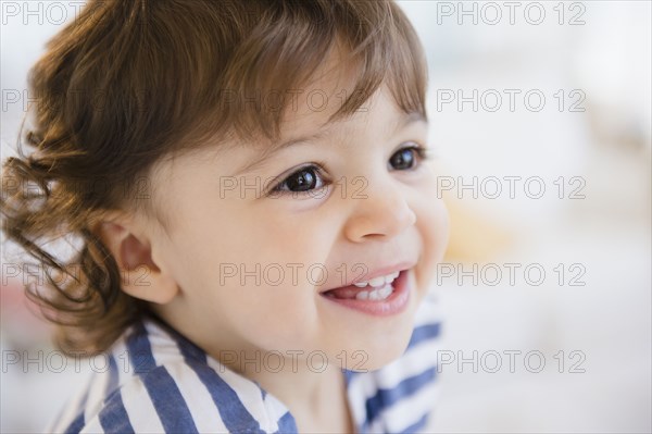 Smiling mixed race girl