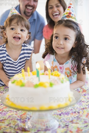 Family enjoying birthday party