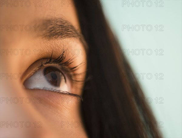 Close up of Hispanic teenager's eye