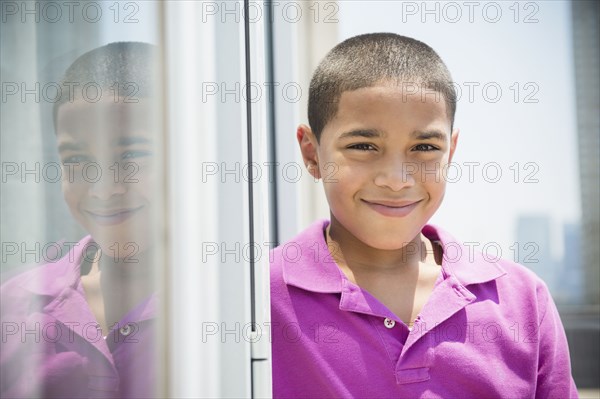 Smiling Hispanic boy