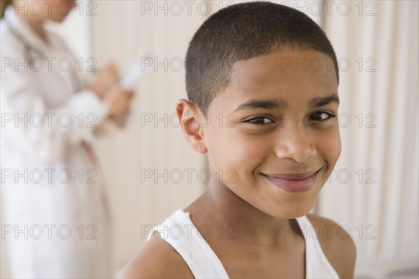 Smiling Hispanic boy