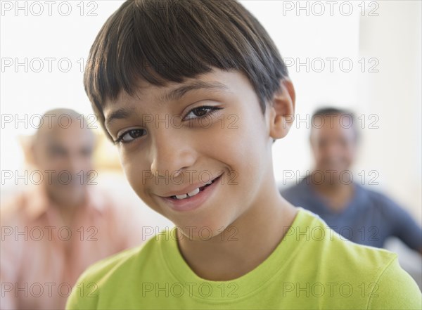 Smiling Hispanic boy