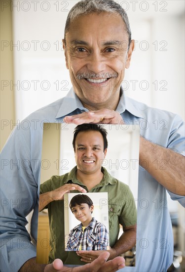 Portraits of Hispanic grandfather