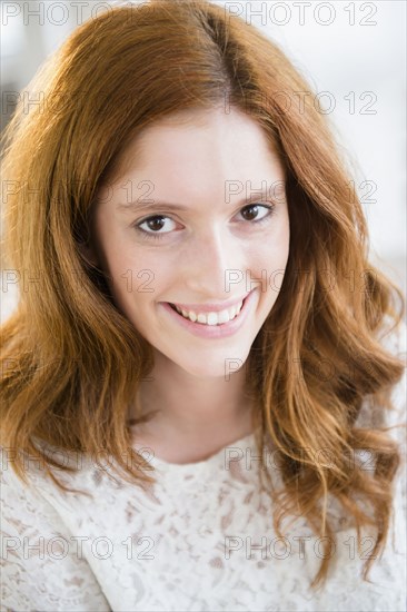 Smiling Caucasian woman