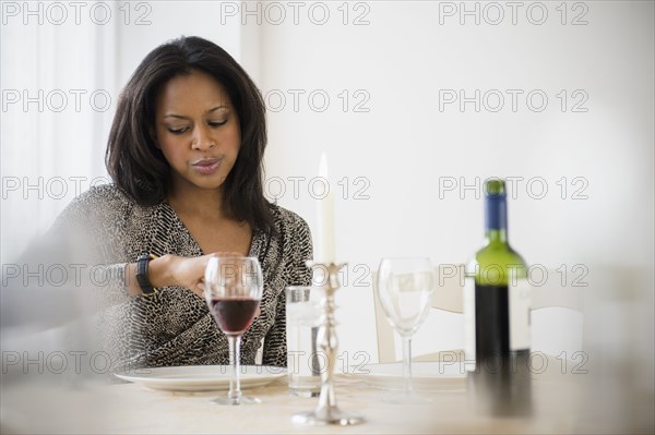 African American woman waiting for date