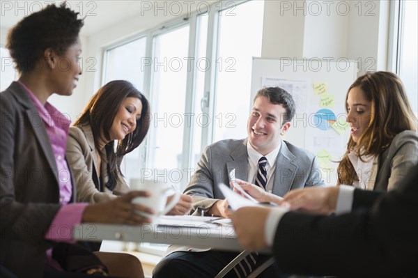 Business people talking in meeting