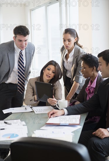 Business people talking in meeting