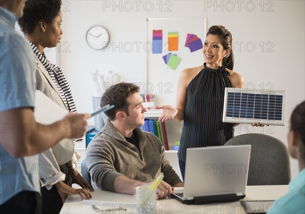 Business people talking in meeting