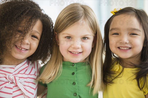 Girls smiling together