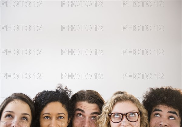 Friends looking up