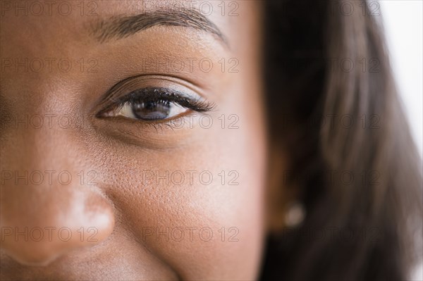 Close up of Black woman's eye