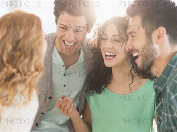 Friends laughing together