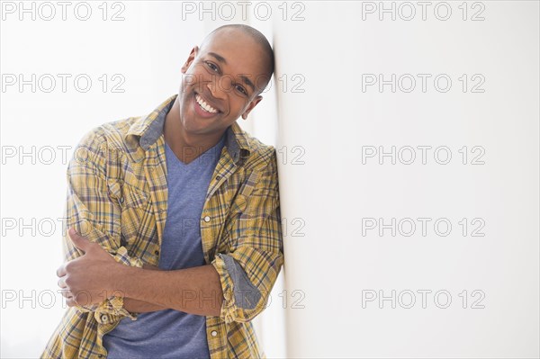 Black man smiling