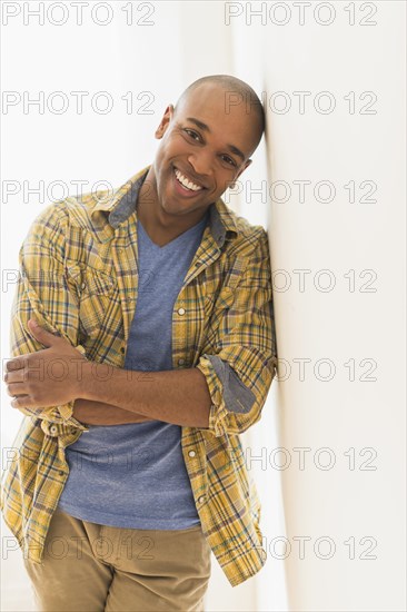 Black man smiling