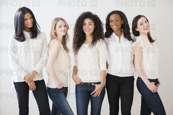 Women smiling together