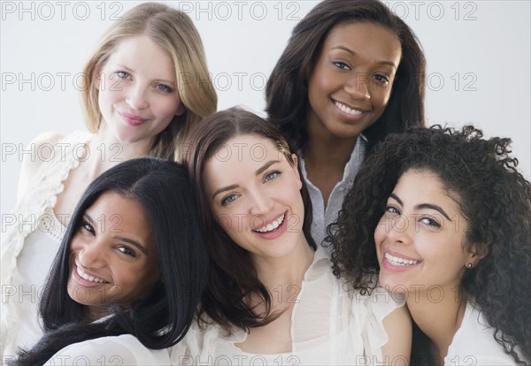 Women smiling together