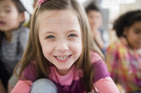 Close up of girl smiling