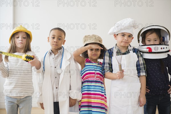 Children playing dress up together