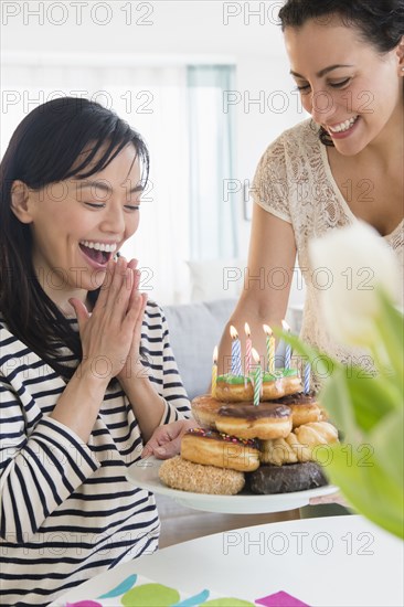 Women celebrating birthday together