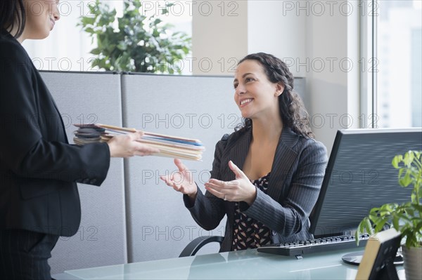 Businesswomen working together in office