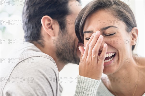 Couple laughing together