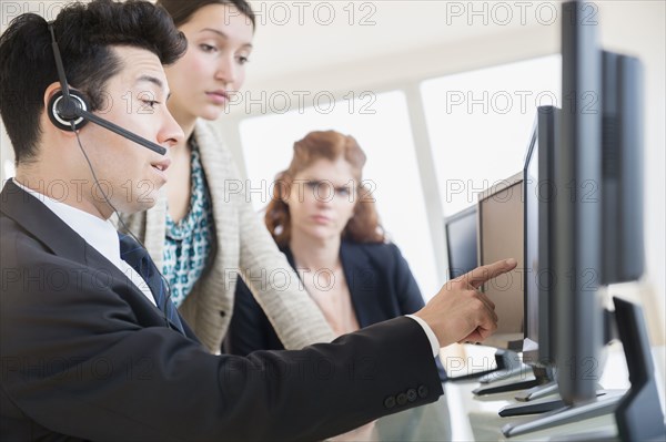 Business people talking in meeting