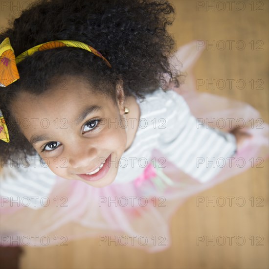 African American girl smiling