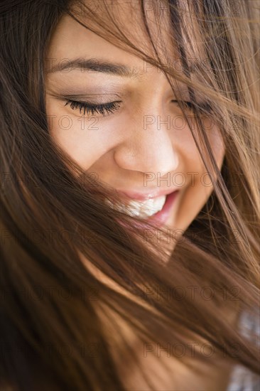 Close up of woman smiling