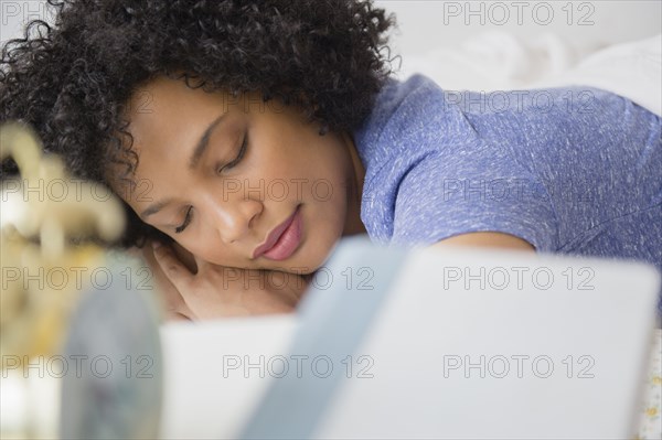 Woman sleeping in bed