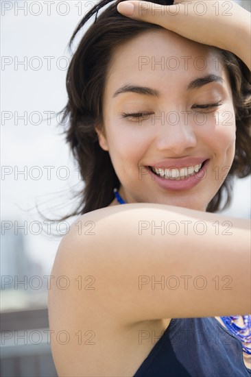 Hispanic woman smiling