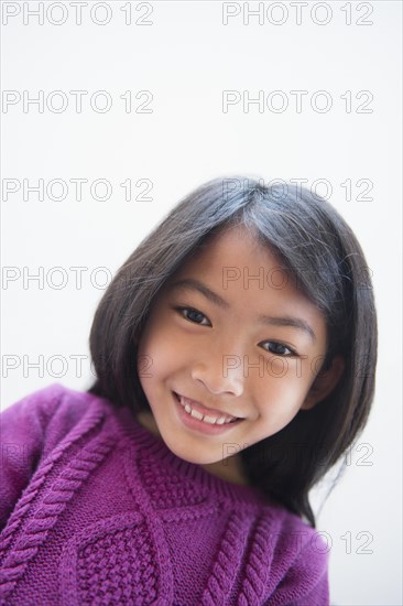 Close up of smiling face of Vietnamese girl