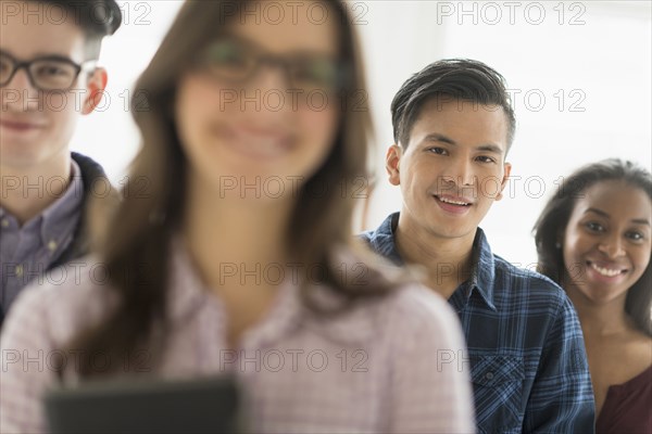 Smiling businessman in office