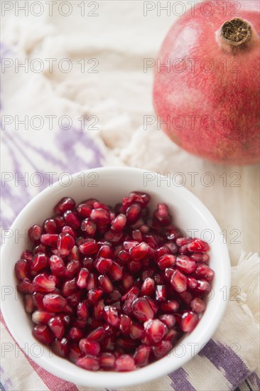 Close up of pomegranate and seeds