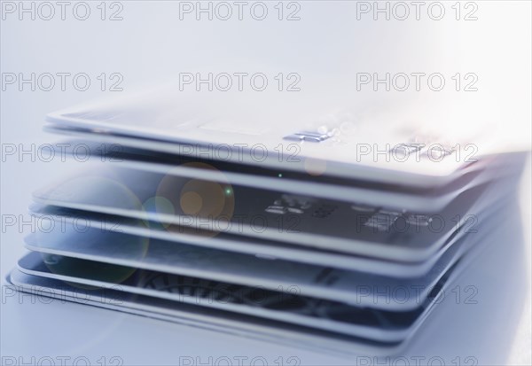 Close up of credit cards